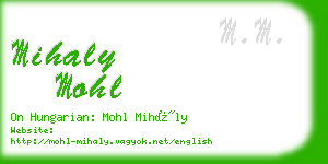 mihaly mohl business card